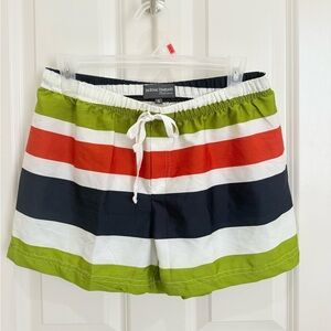 Striped Pajama/‎ Lounge Shorts with Drawstring